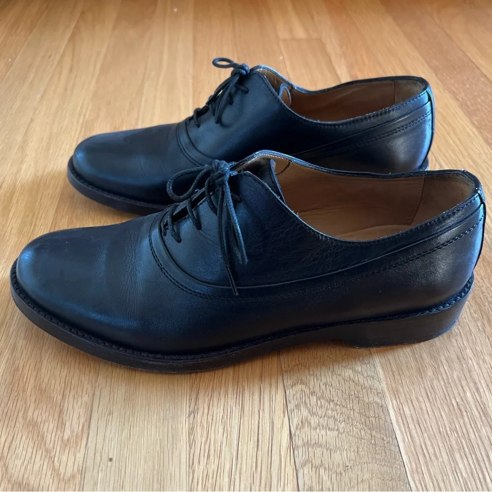 A.P.C. Black Leather Lace-Up Derbies